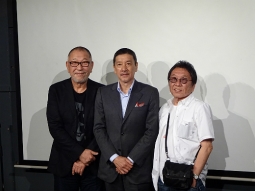 『赤い玉、』トークイベント（左から崔監督、奥田、高橋監督）