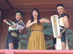 左から白上一成、浜口京子、田井裕一